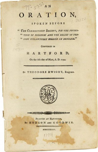 An Oration Spoken Before "The Connecticut Society