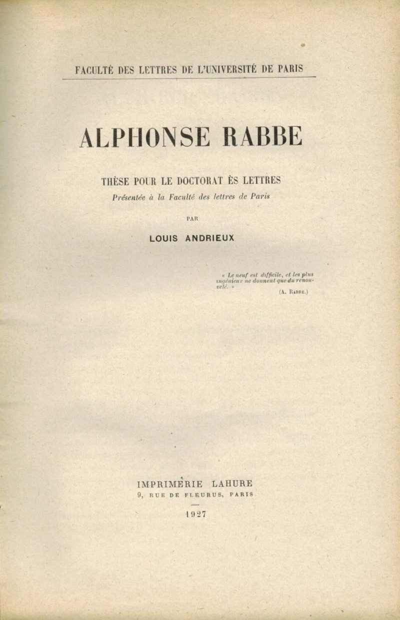 Alphonse Rabbe