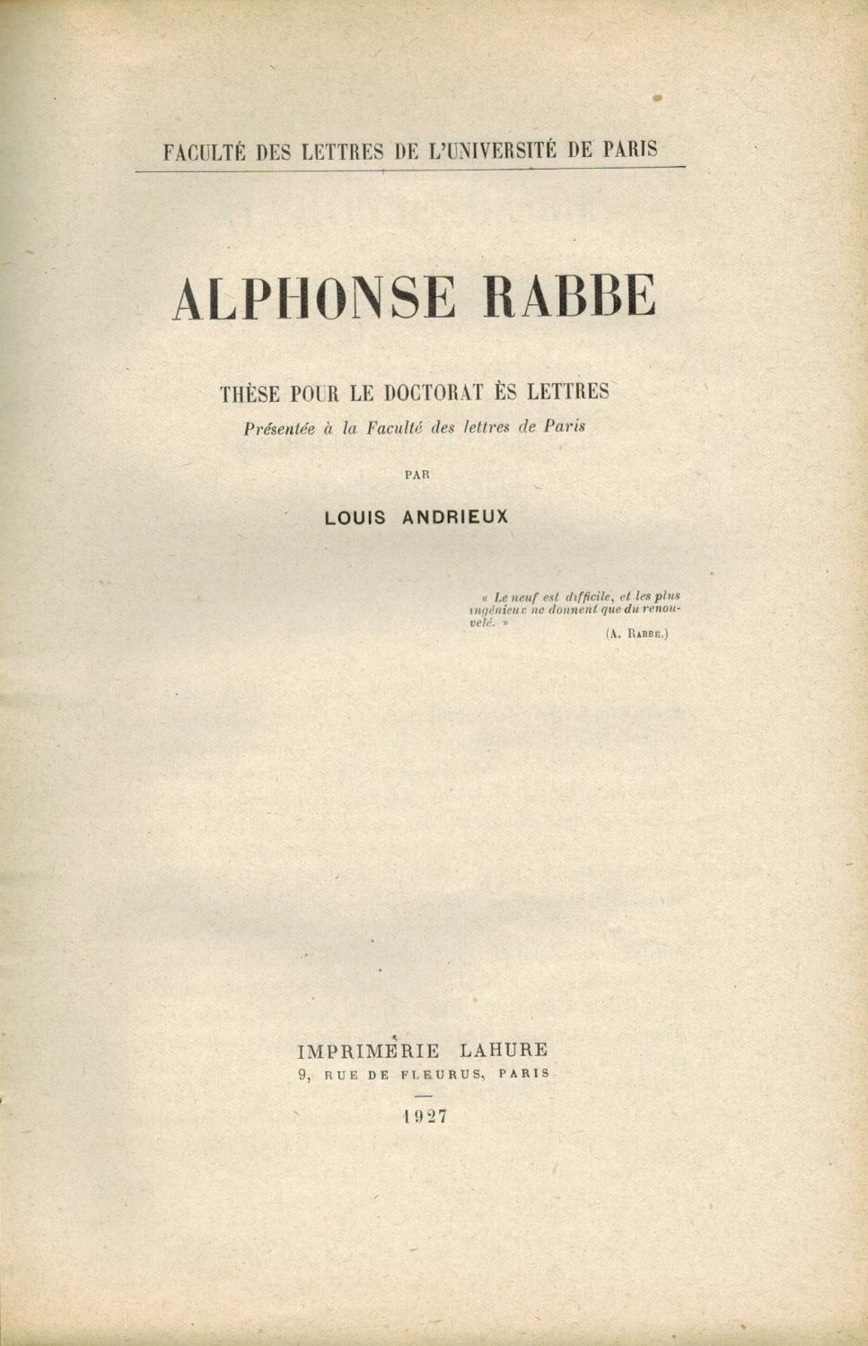 Alphonse Rabbe