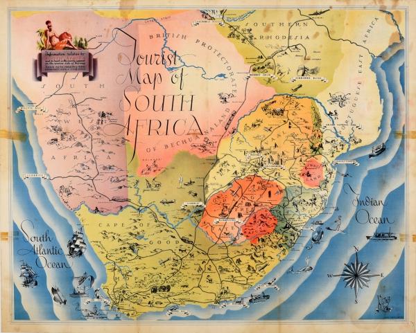 Tourist Map of South Africa Ullmann