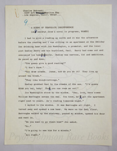 A scene of Temperate Indifference (an excerpt from a novel in progress