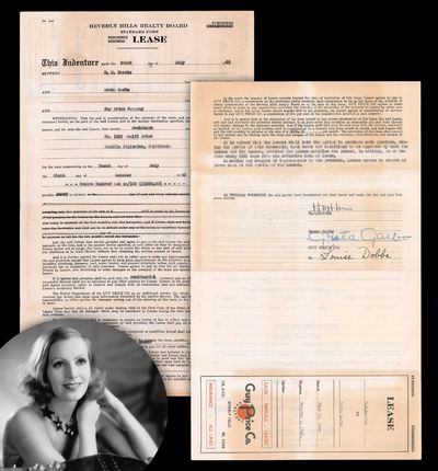 Greta Garbo Unusual Signed Early Document