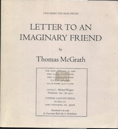 LETTER TO AN IMAGINARY FRIEND