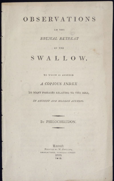 Observations on the Brumal Retreat of the Swallow