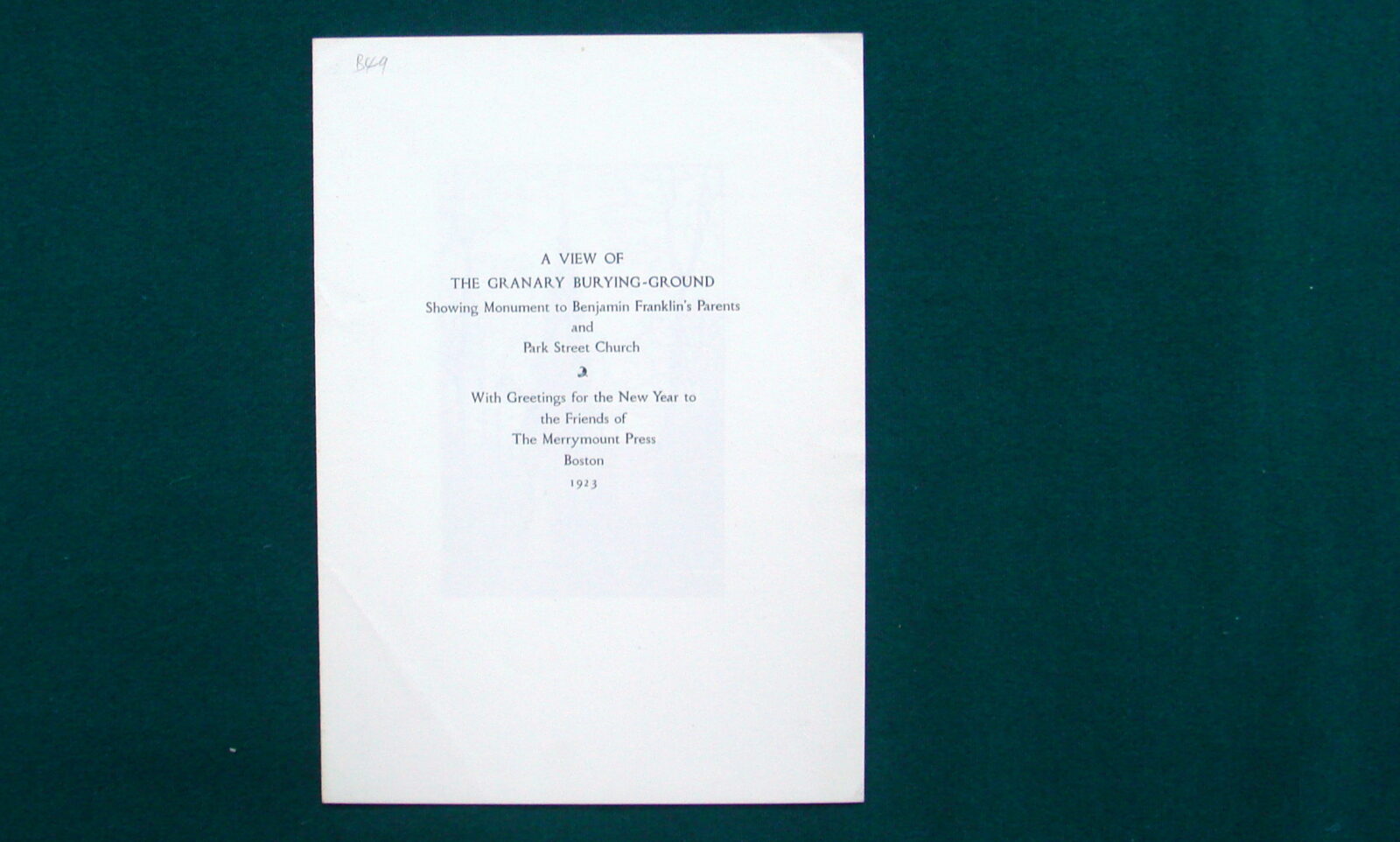 10 Merrymount Press Keepsakes illustrated by Rudolph Ruzicka.