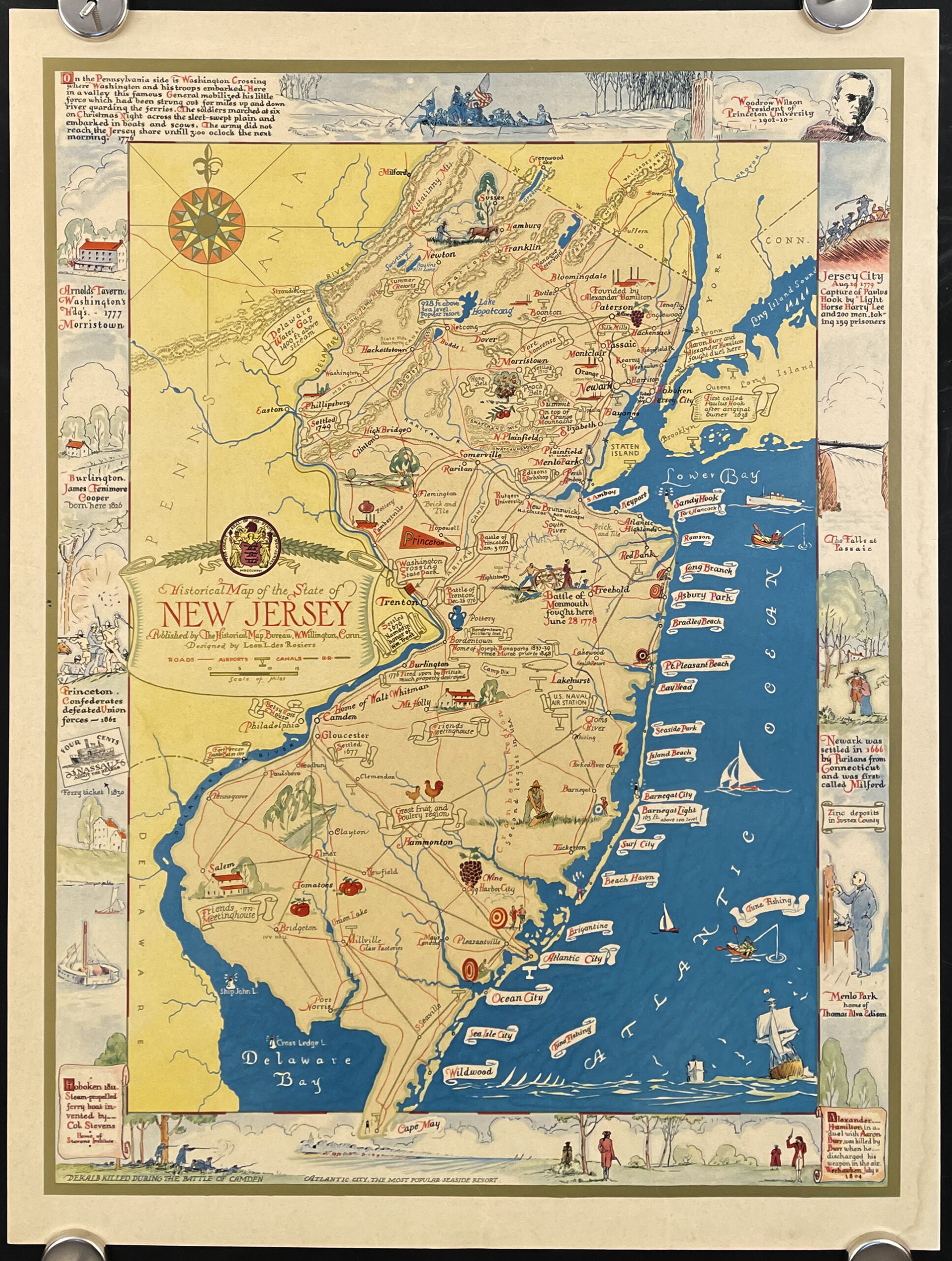 Historical Map of the State of New Jersey.