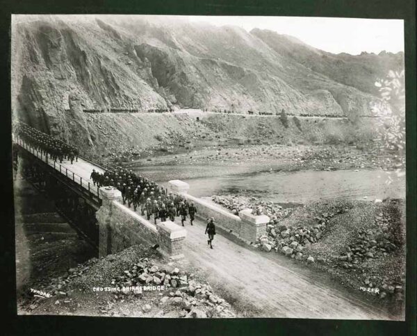 Photo Album of Waziristan Campaign 1936-1939 - Primary Source Photographs By Tundan of Kabul - King's Royal Rifle Corps Marching Through Khyber Pakhtunkhwa