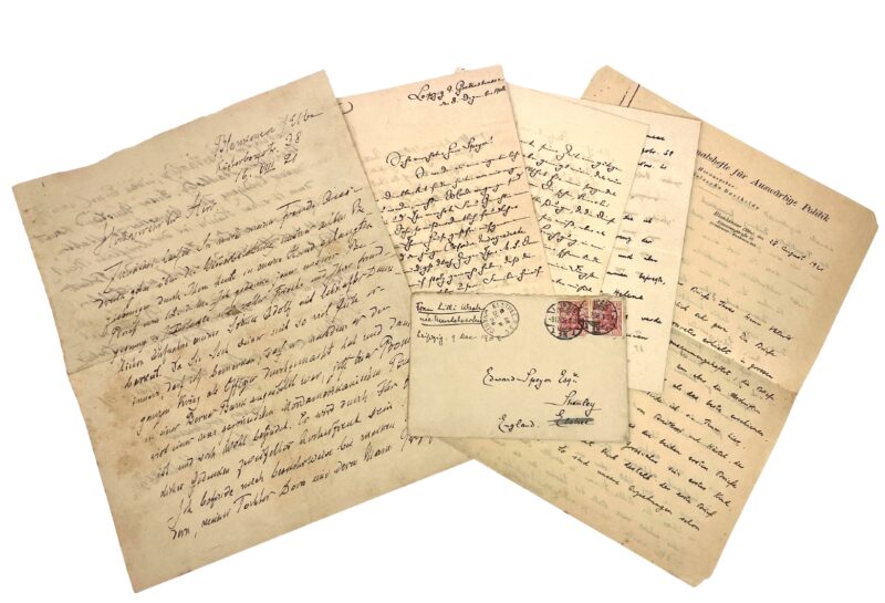 Collection of 4 Autograph Letters from the Mendelssohn Family to Edward Speyer
