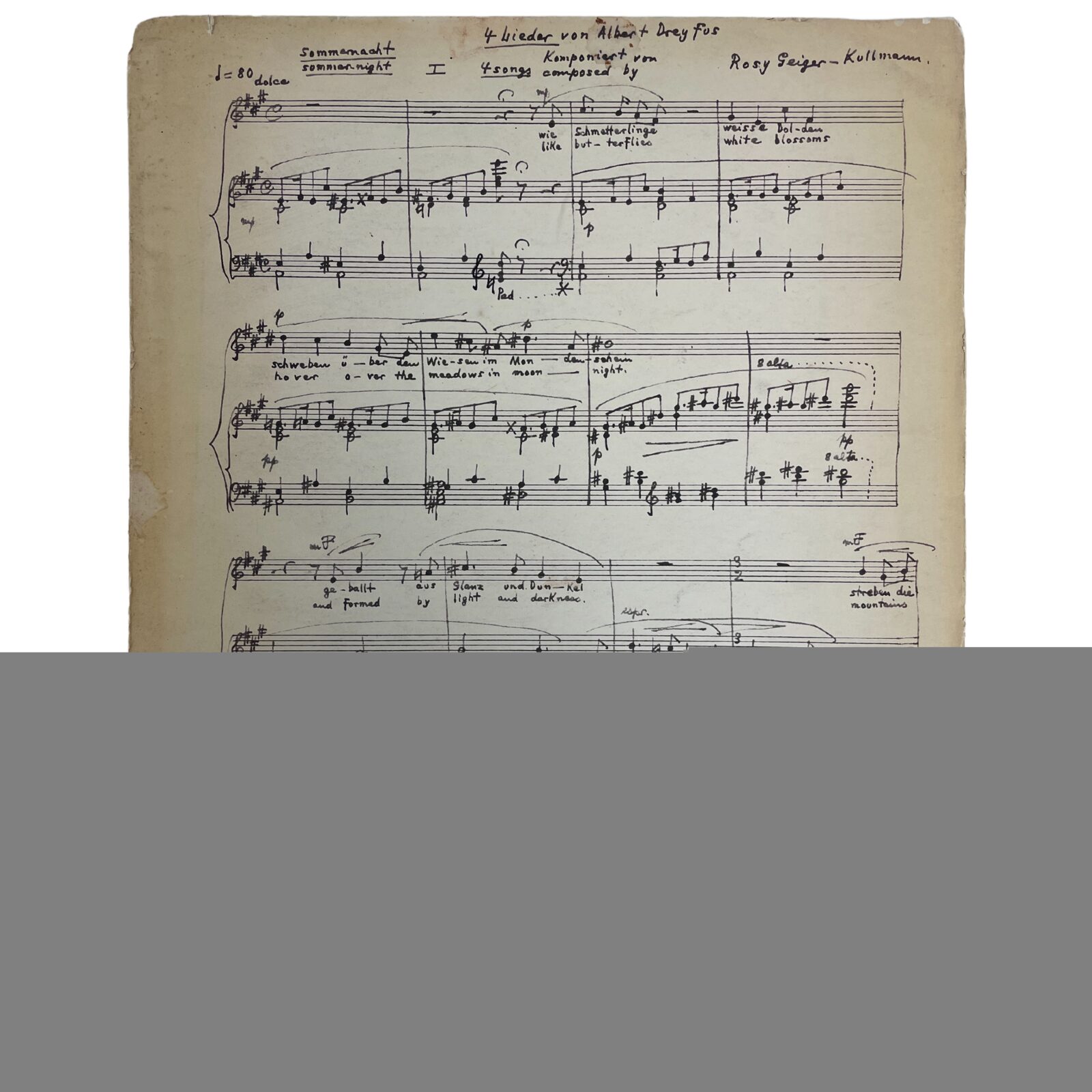 Two collections of songs for voice and piano - SIGNED