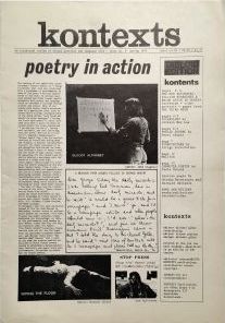 Kontexts. An occasional review of visual poetries and language arts Issue No. 8. Spring 1976