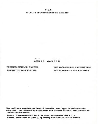 Présentation d'un travail - Utilisation d'un travail