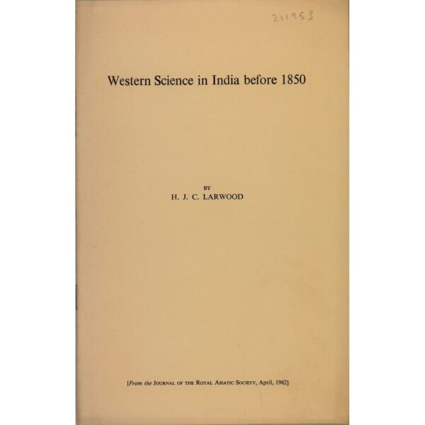 Western Science in India before 1850.