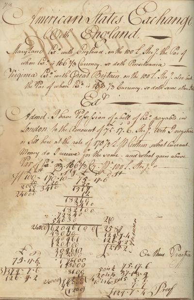 18th-century American Schoolboy's Computation Notebook