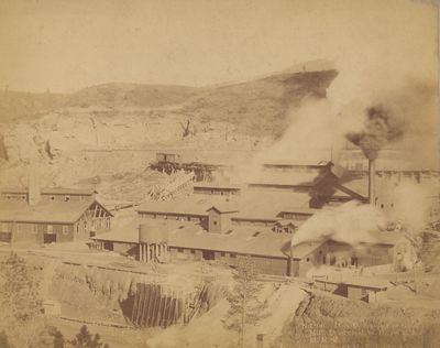 Four Mounted Photographs of Deadwood and Lead City