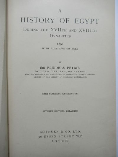 A HISTORY OF EGYPT DURING THE XVIIth AND XVIIIthe DYNASTIES