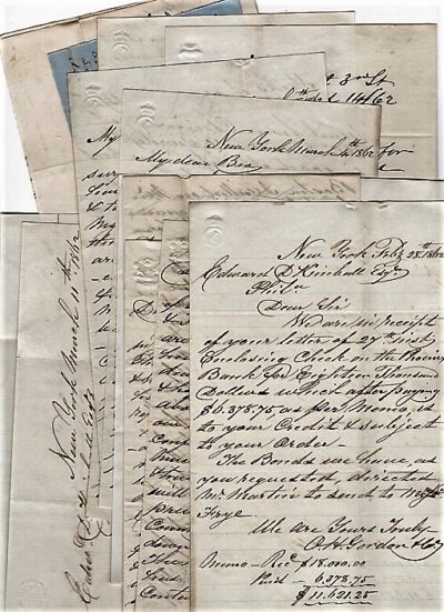 GROUP OF NINETEEN (19) LETTERS FROM GORDON TO EDWARD D. KIMBALL AND A FEW OTHERS