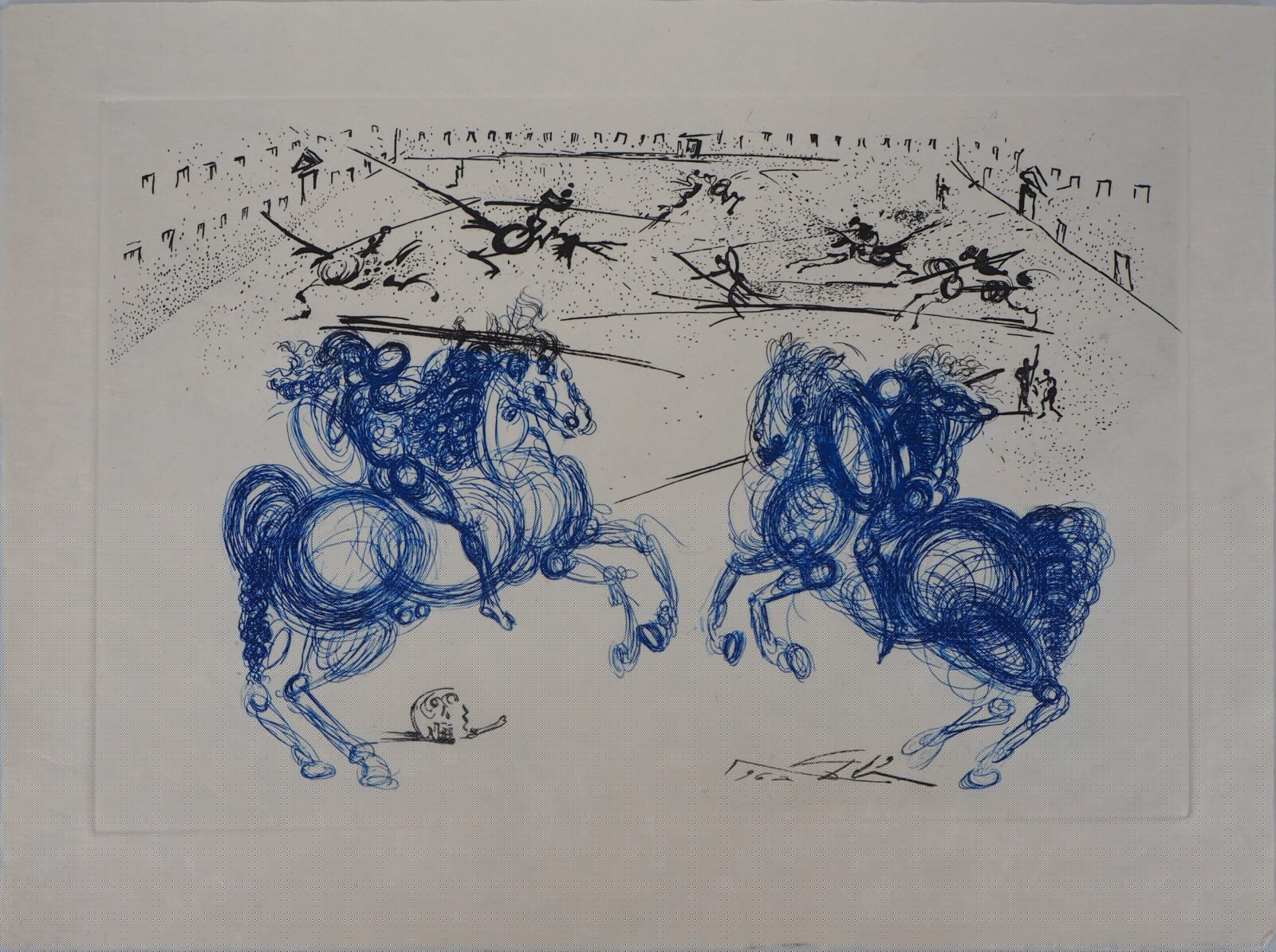 Salvador Dali : Les cavaliers bleus