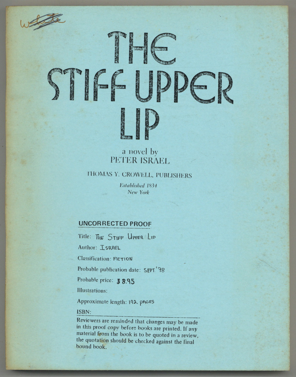 The Stiff Upper Lip