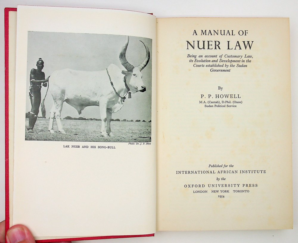 A Manual of Nuer Law: Being an Account of Customary Law